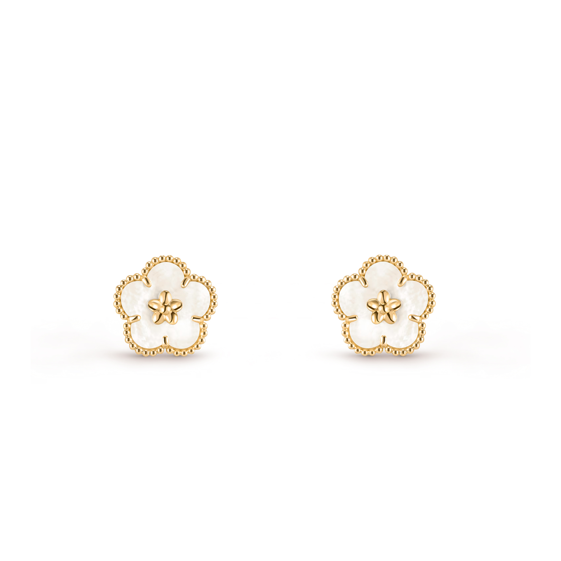 V*n Cl**f arpels blossom 18k yellow gold mother-of-pearl vcarpmlb00